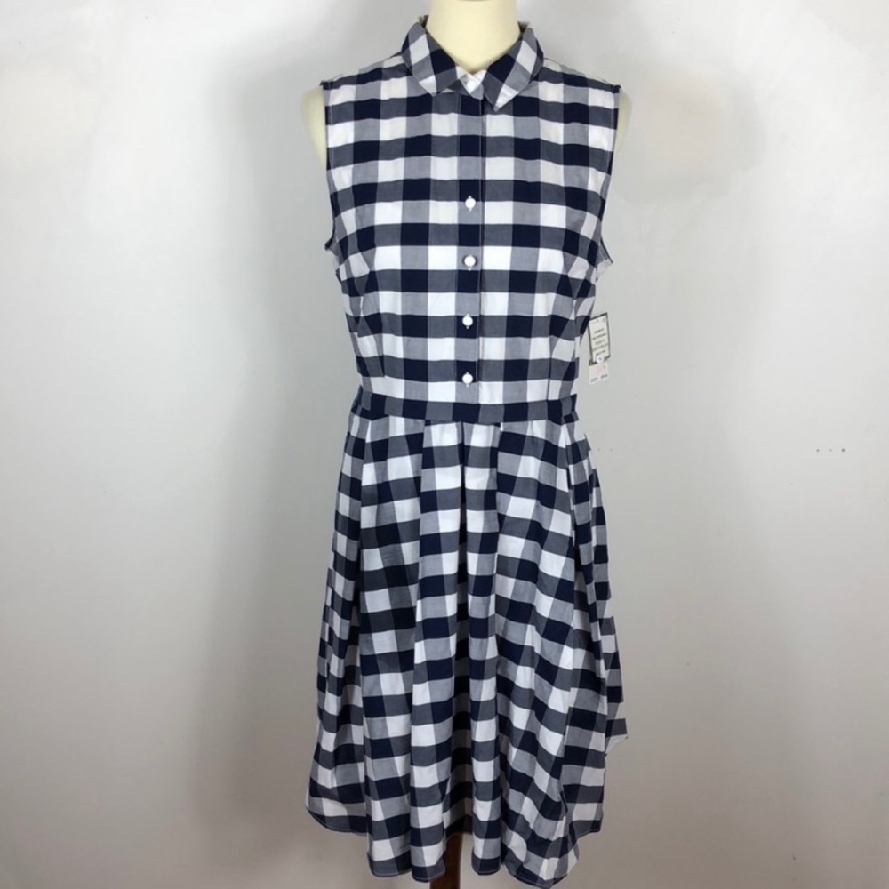 Nine West Plaid Shirt Dress